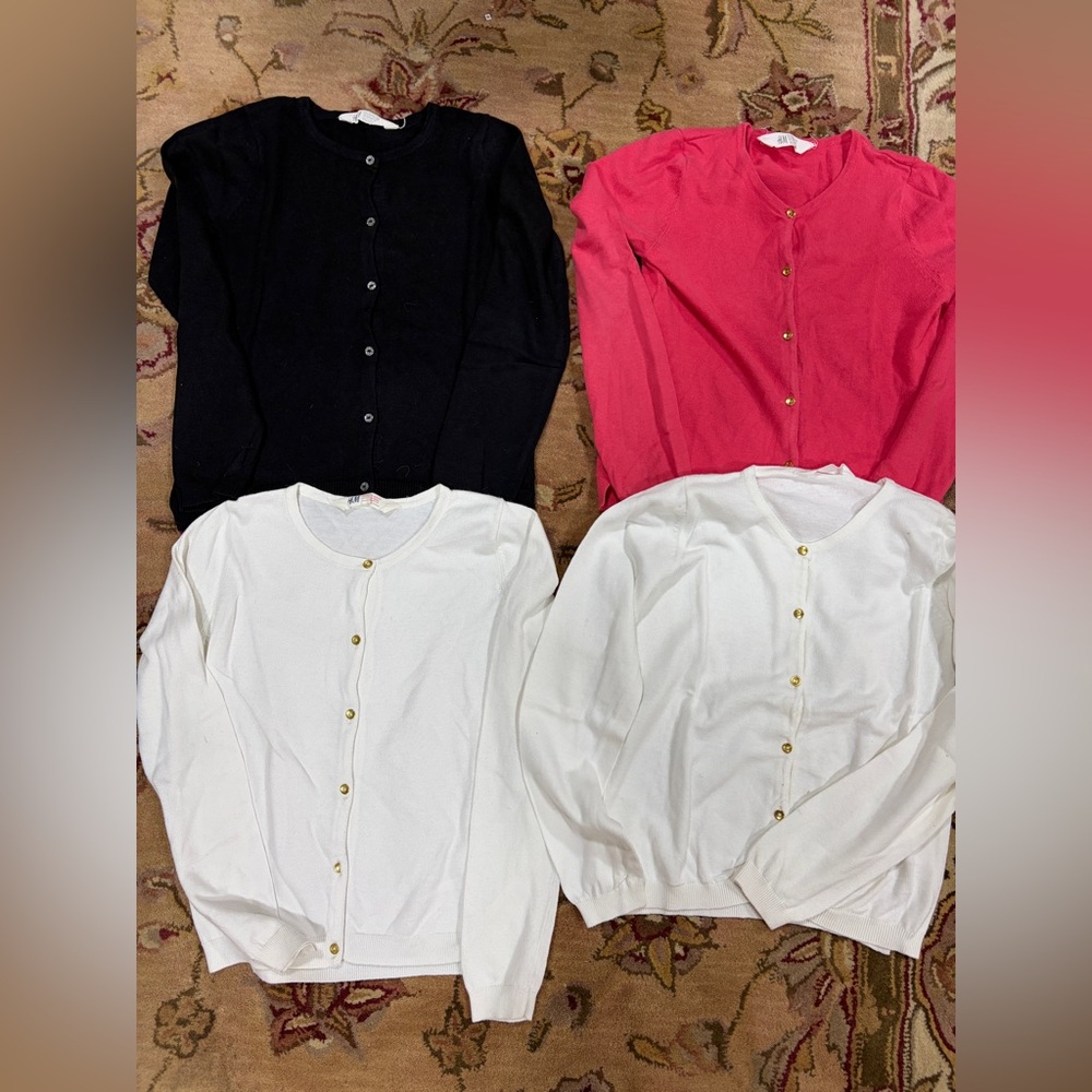H&M Kids Cardigan Collection - Black, Pink, White